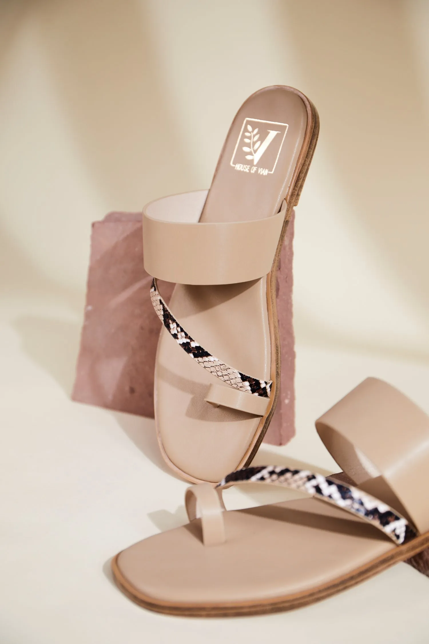Medusa Beige Flats