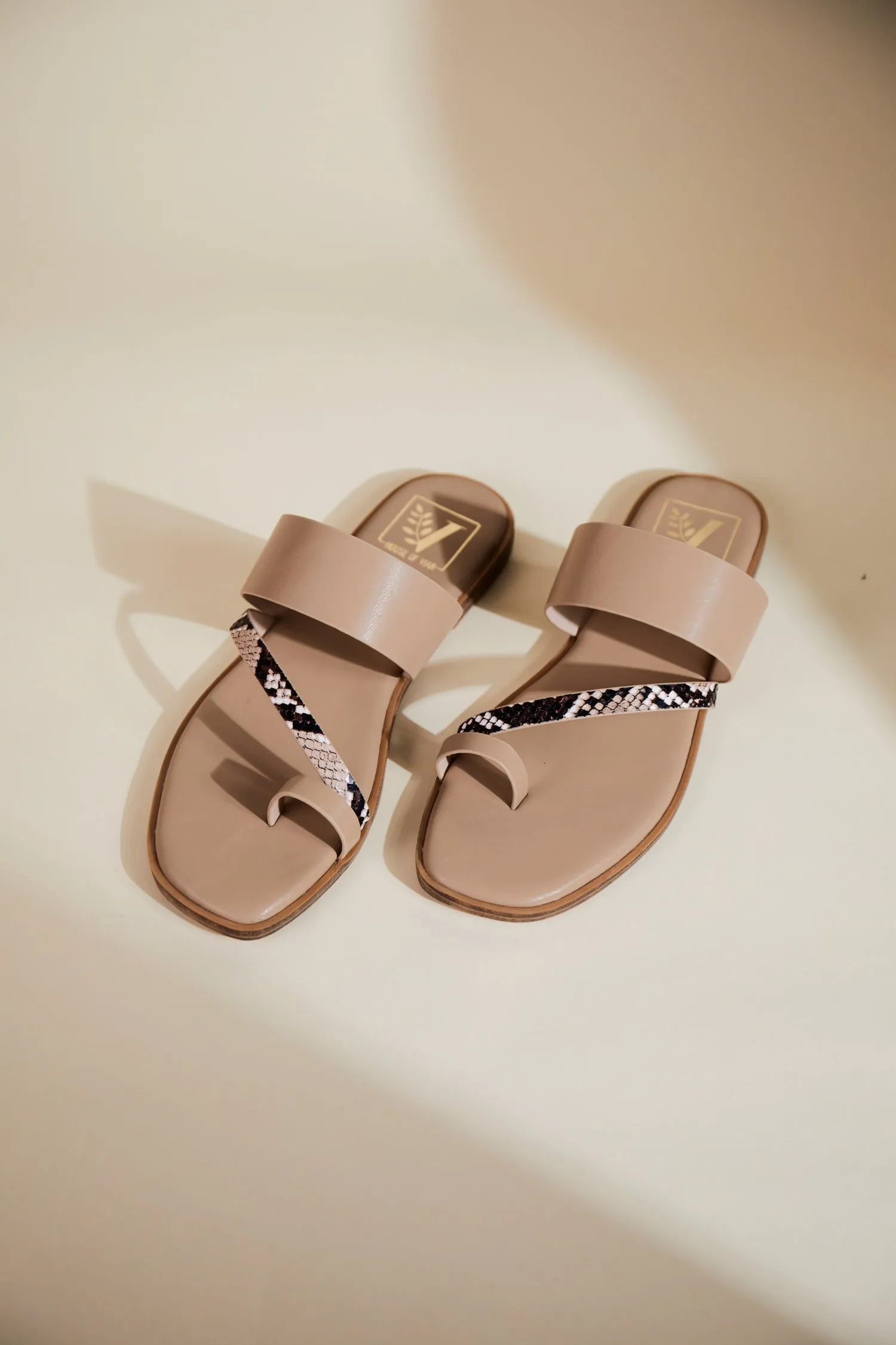 Medusa Beige Flats