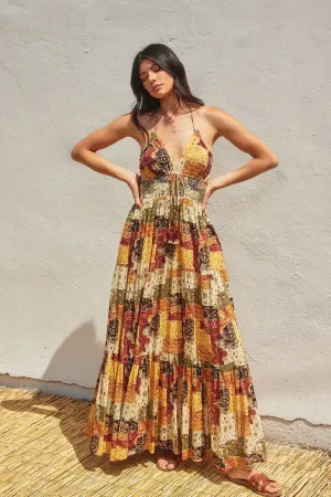 Melanie Halter Open Back Maxi Dress