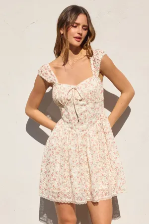 Melissa Floral Lace Corset Mini Dress