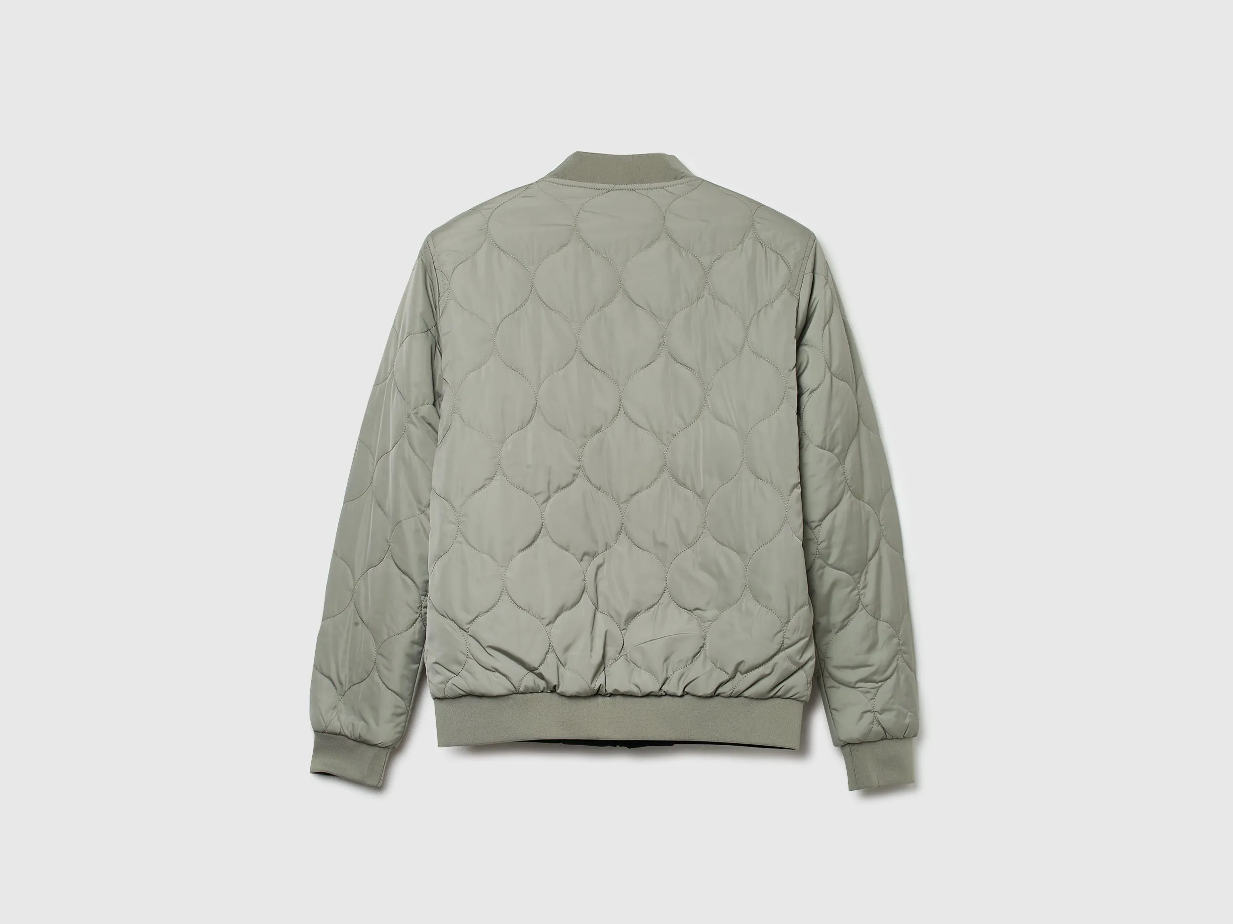 Men Quilted Stand Collar Jacket
