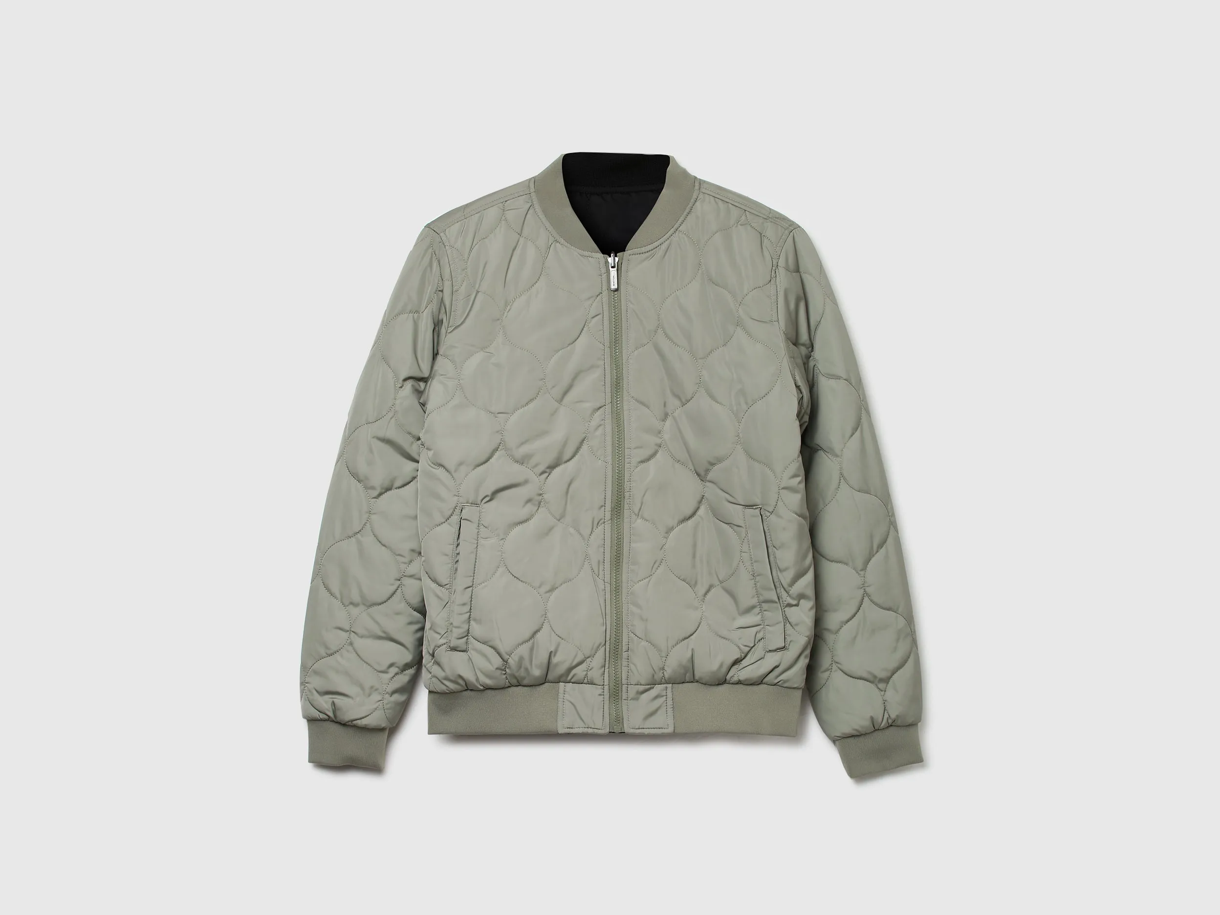Men Quilted Stand Collar Jacket