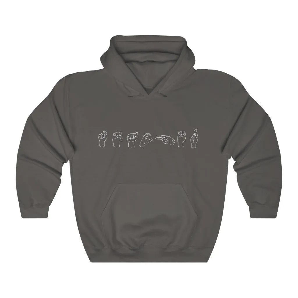 Men's American Sign Language "Teacher" Pullover Hoodie