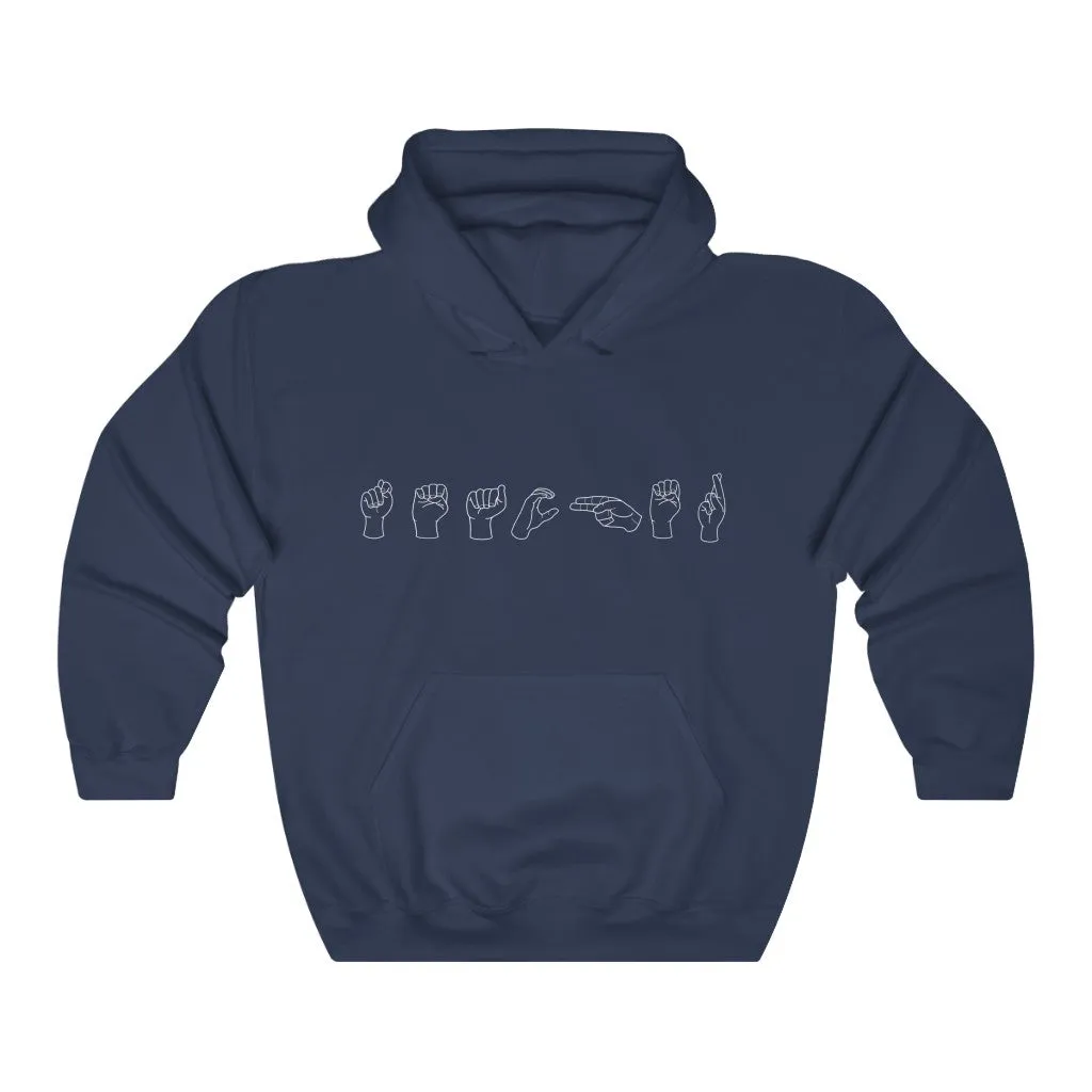 Men's American Sign Language "Teacher" Pullover Hoodie