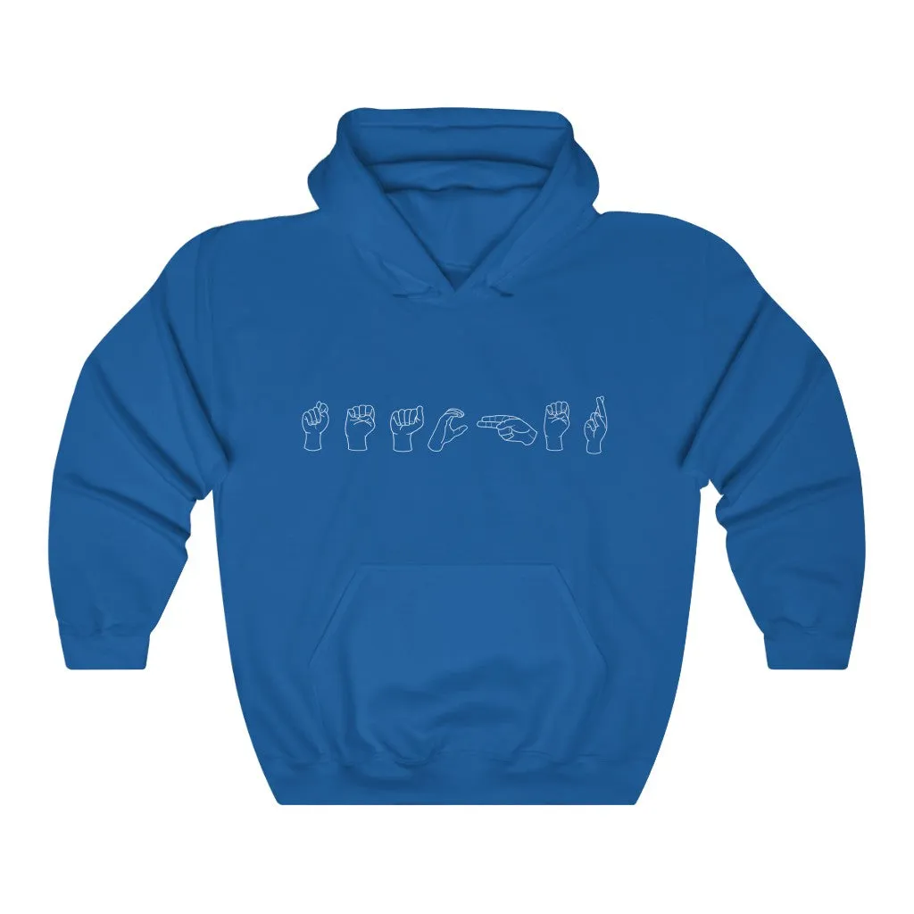 Men's American Sign Language "Teacher" Pullover Hoodie