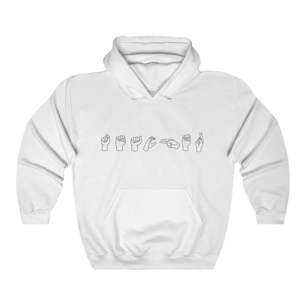 Men's American Sign Language "Teacher" Pullover Hoodie