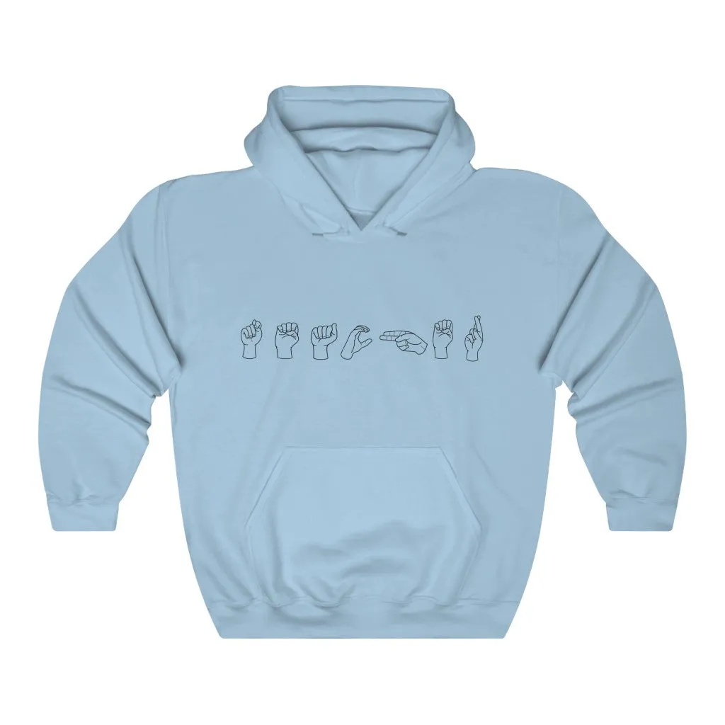 Men's American Sign Language "Teacher" Pullover Hoodie