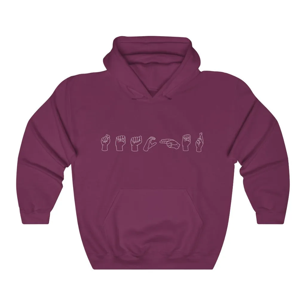 Men's American Sign Language "Teacher" Pullover Hoodie