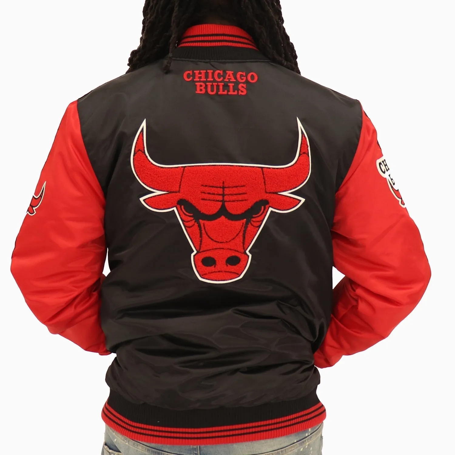 Men's Chicago Bulls NBA Varsity Satin Jacket