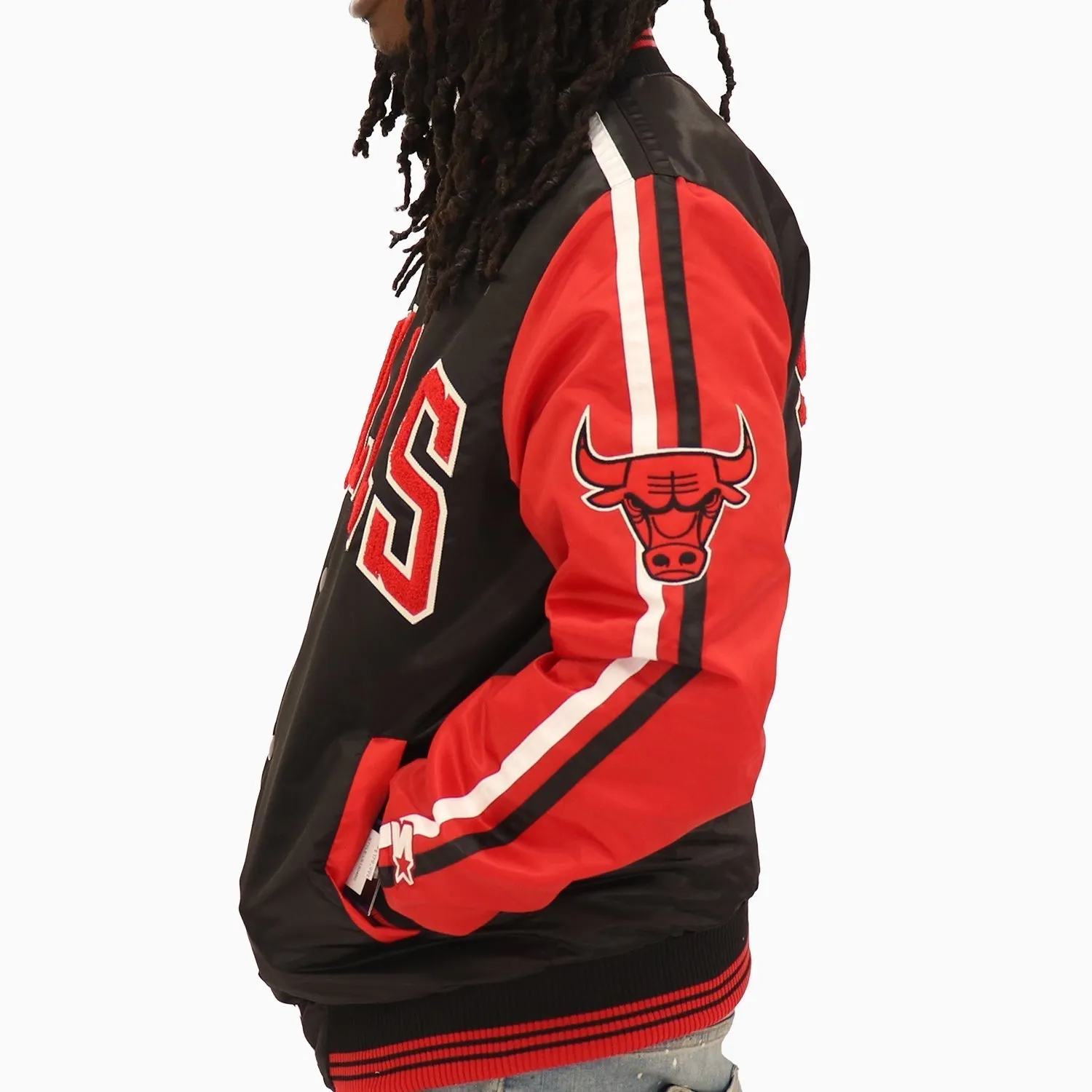 Men's Chicago Bulls NBA Varsity Satin Jacket