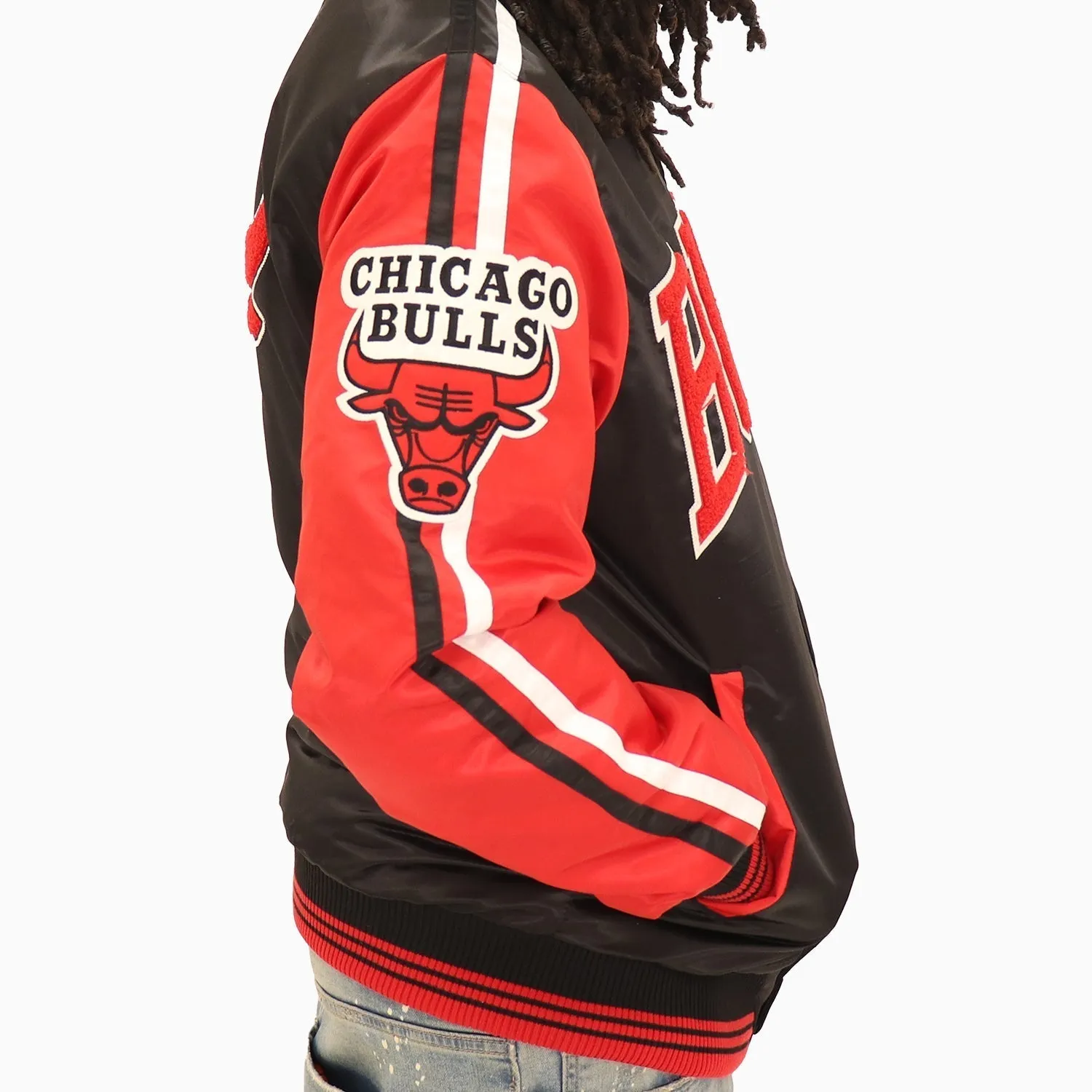 Men's Chicago Bulls NBA Varsity Satin Jacket