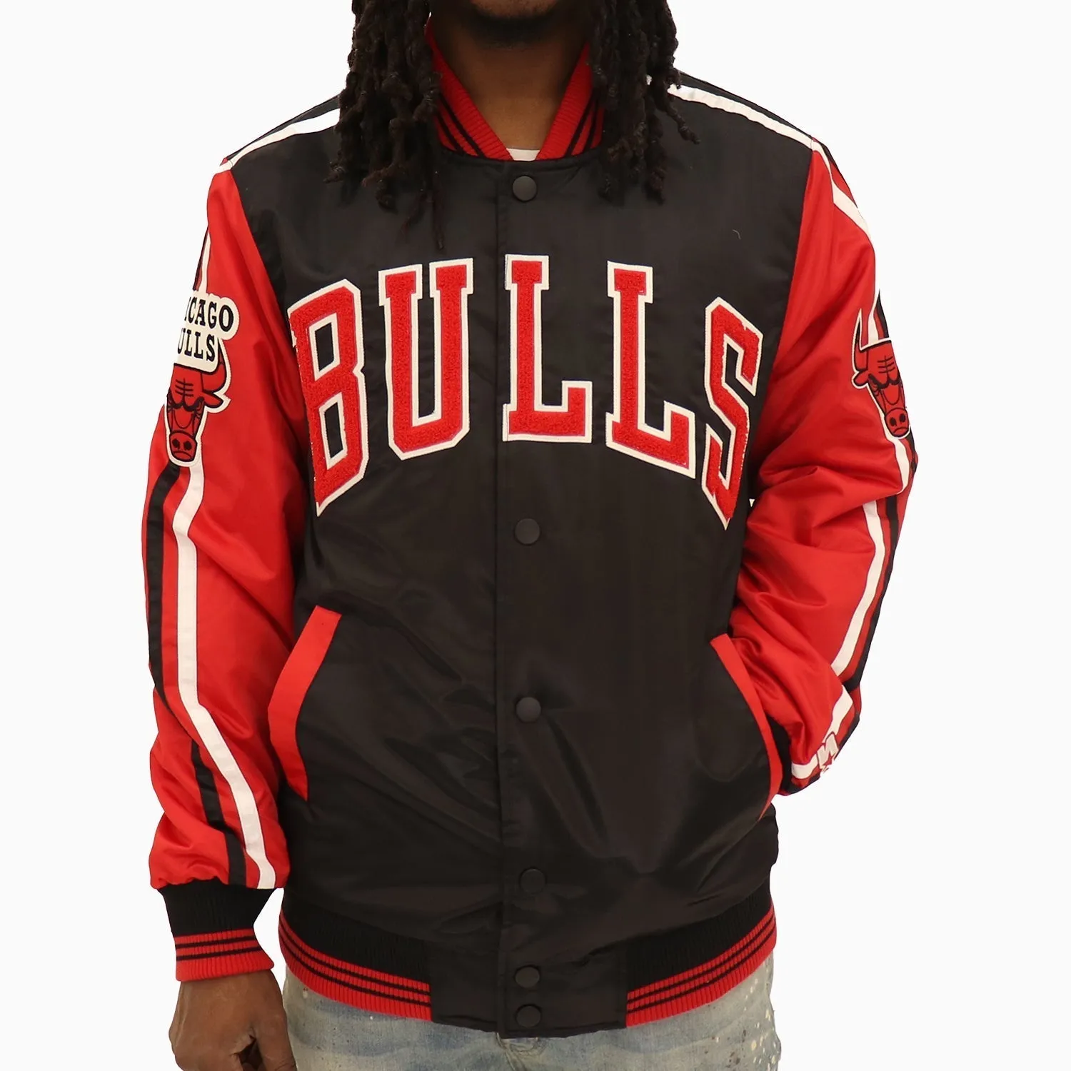 Men's Chicago Bulls NBA Varsity Satin Jacket