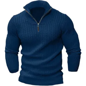 Men's Fitted Half Zip Sweater | Knit