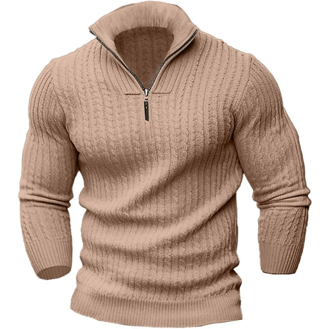 Men's Fitted Half Zip Sweater | Knit