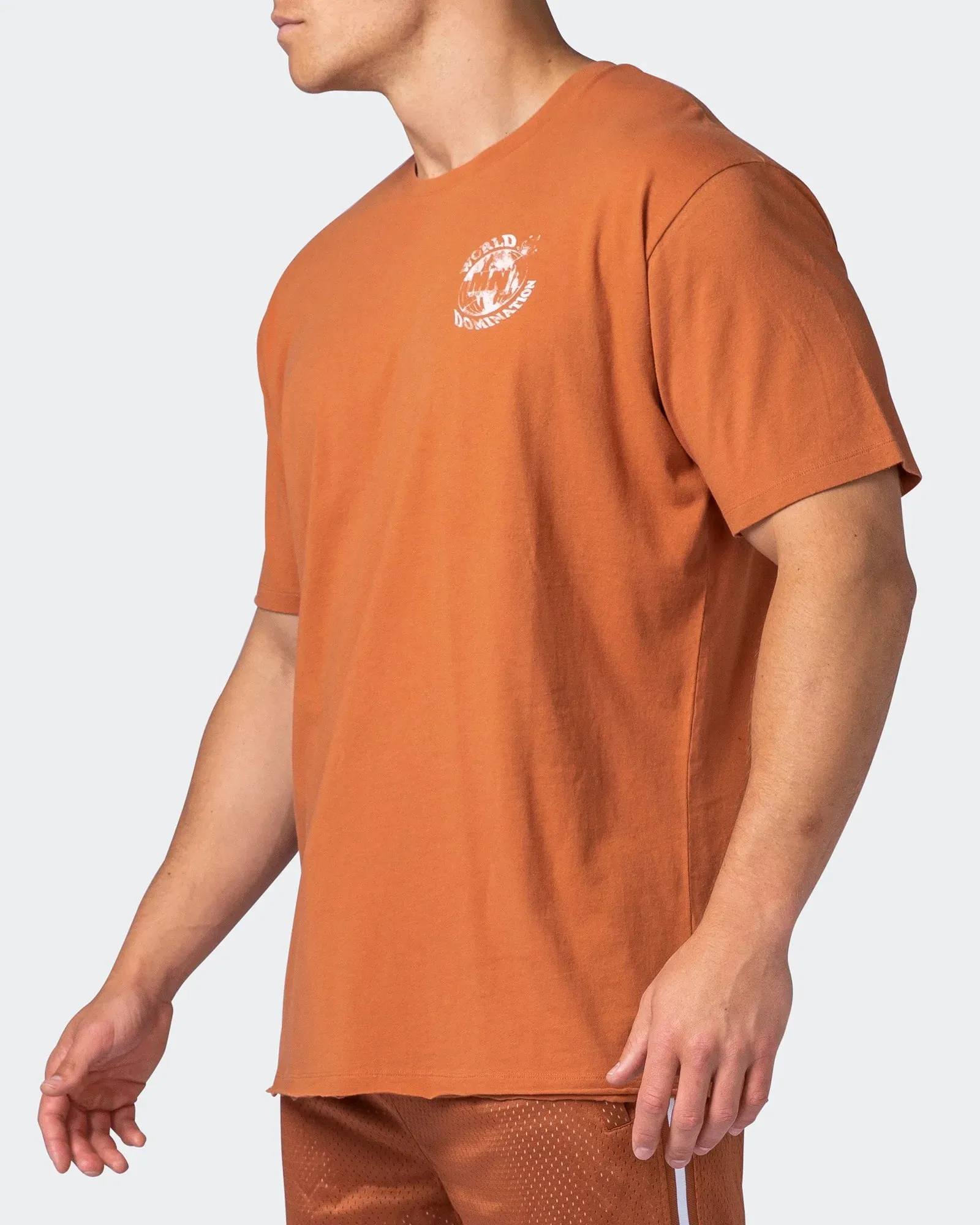 Mens News Flash Oversized Vintage Tee - Washed Sandstone