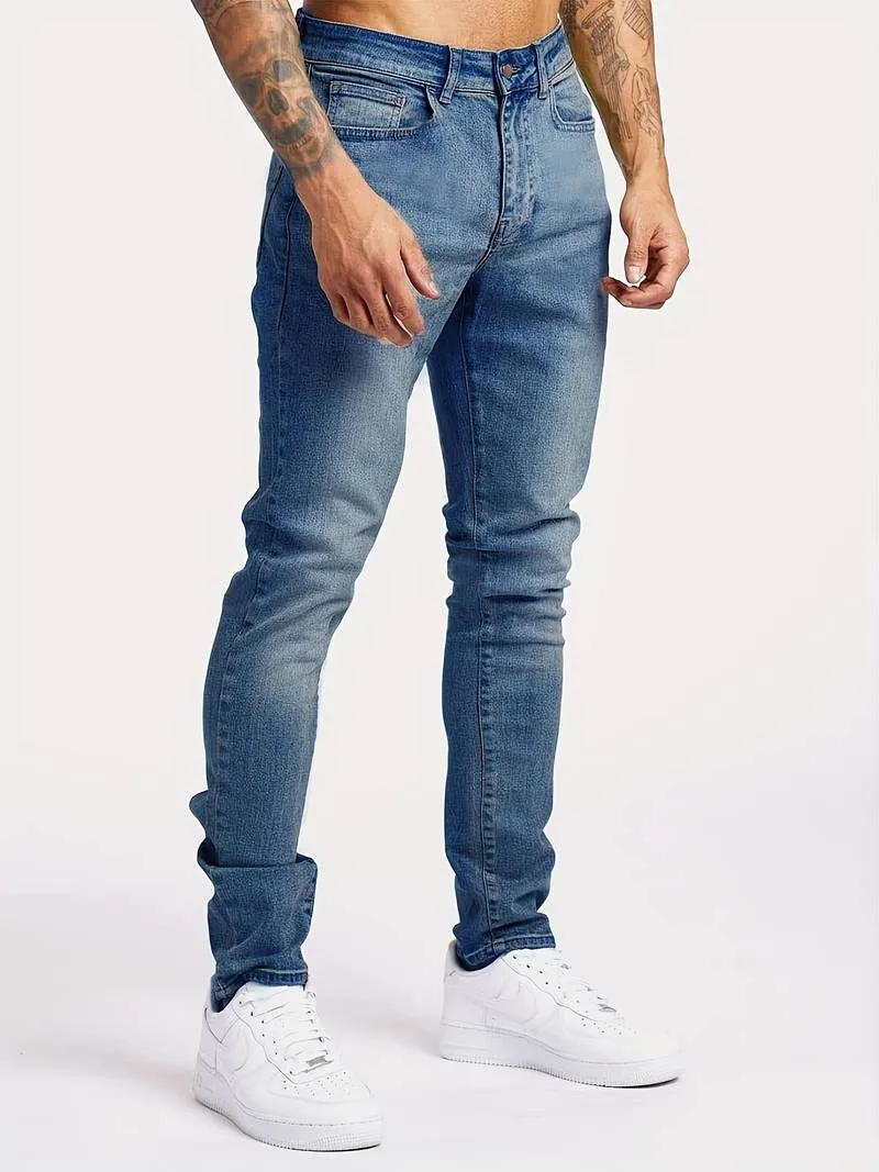Men's Slim Fit Streetwear Stretch Jeans | Casual