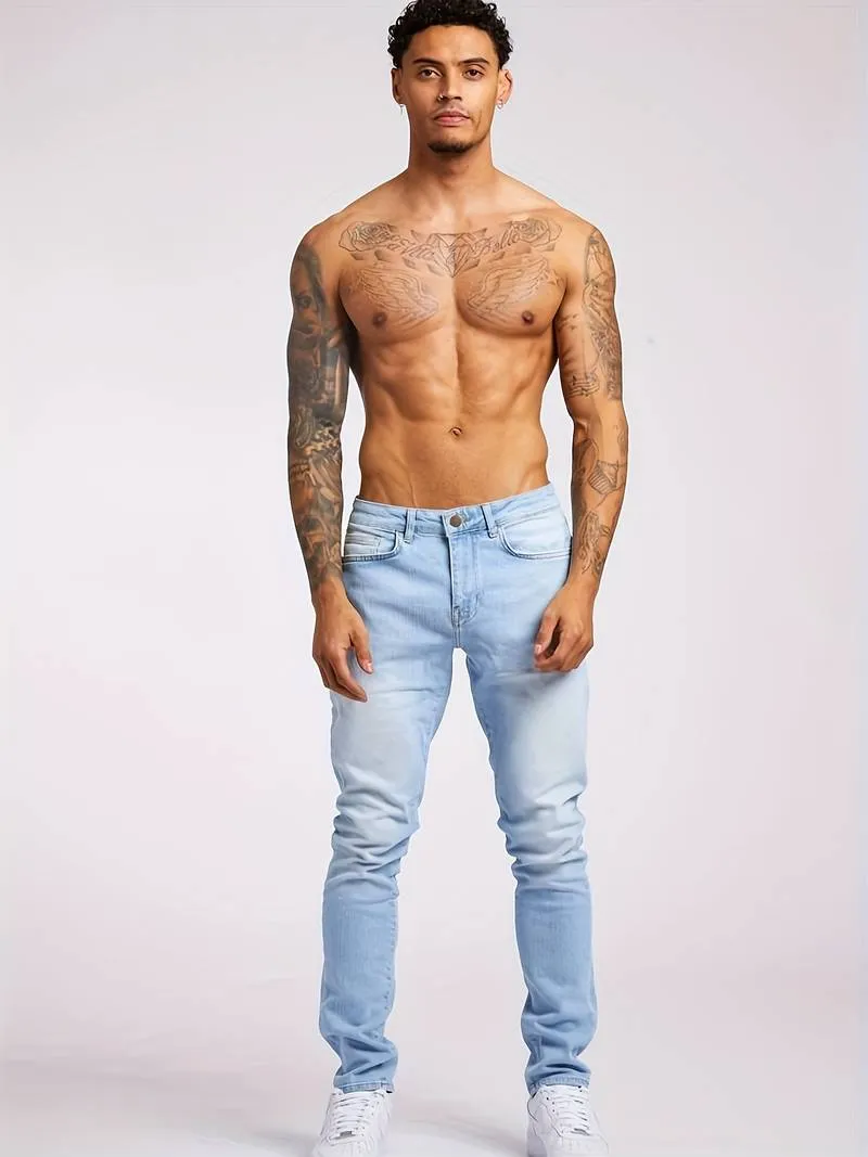 Men's Slim Fit Streetwear Stretch Jeans | Casual