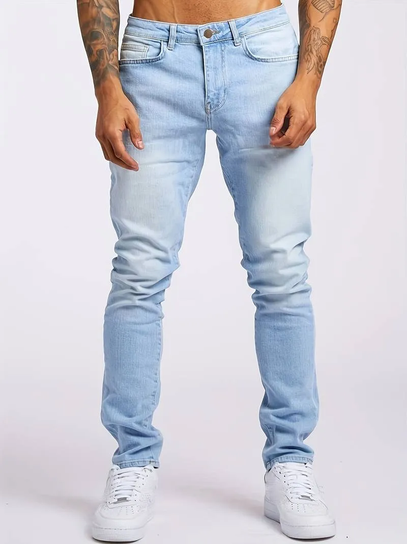 Men's Slim Fit Streetwear Stretch Jeans | Casual