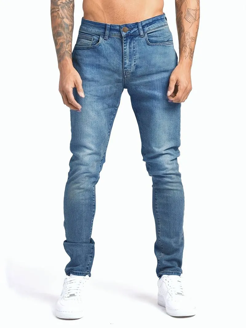 Men's Slim Fit Streetwear Stretch Jeans | Casual