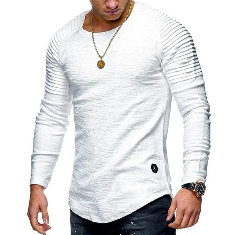Men's Tailored Pleated Long Sleeve Top