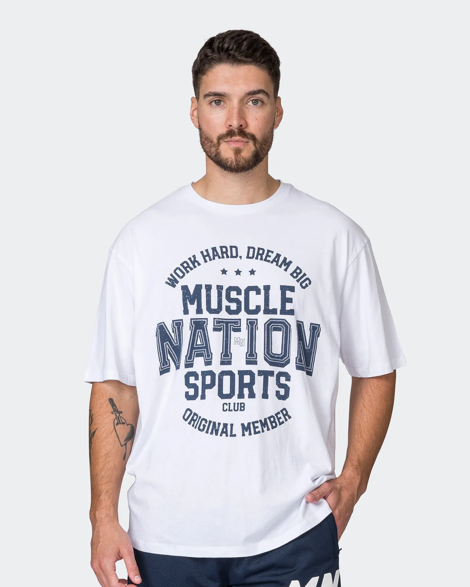 Mens Team MN Oversized Tee - White