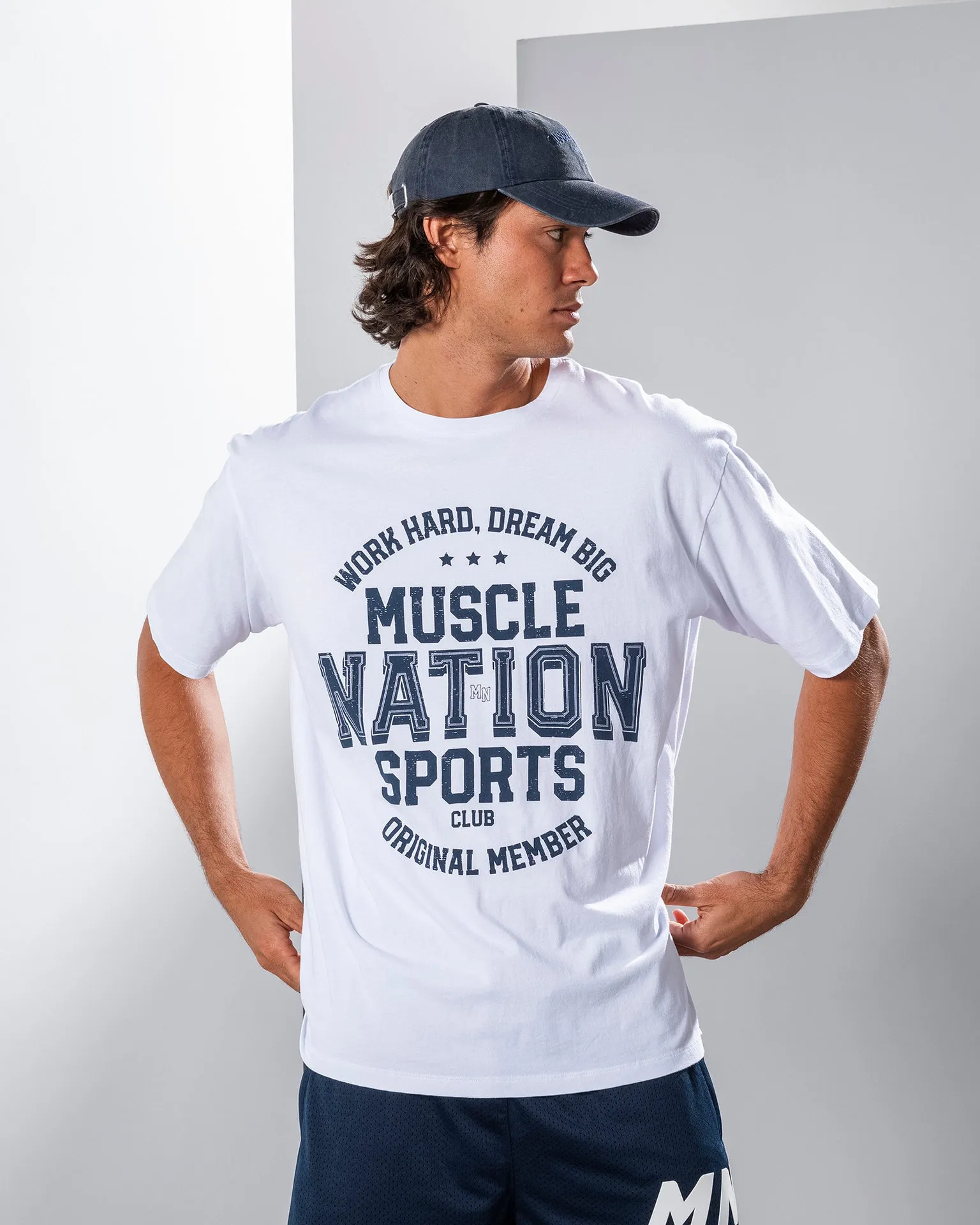 Mens Team MN Oversized Tee - White