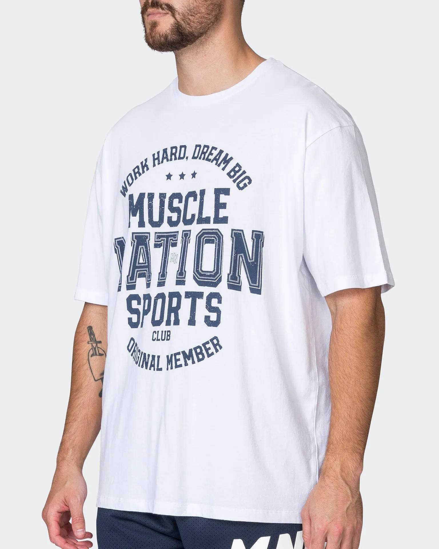 Mens Team MN Oversized Tee - White
