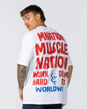 Mens Tour Oversized Tee - White