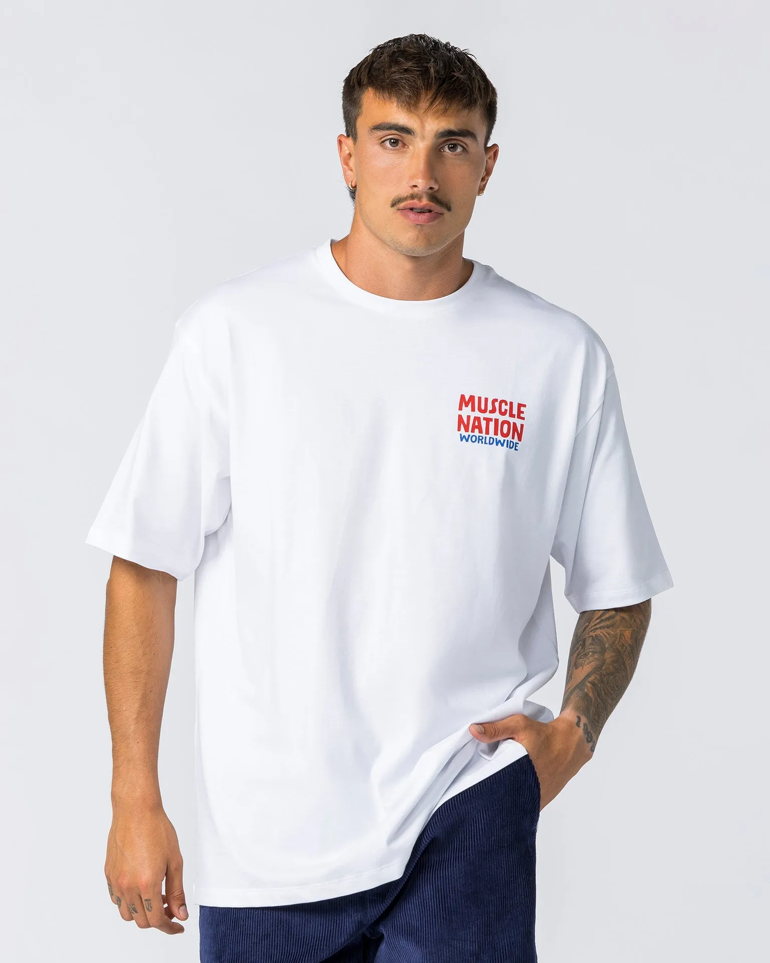 Mens Tour Oversized Tee - White