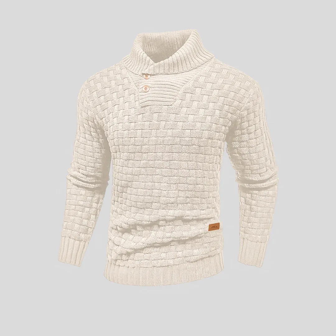 Men's Warm Turtle Neck Knitted Sweater | Fitted