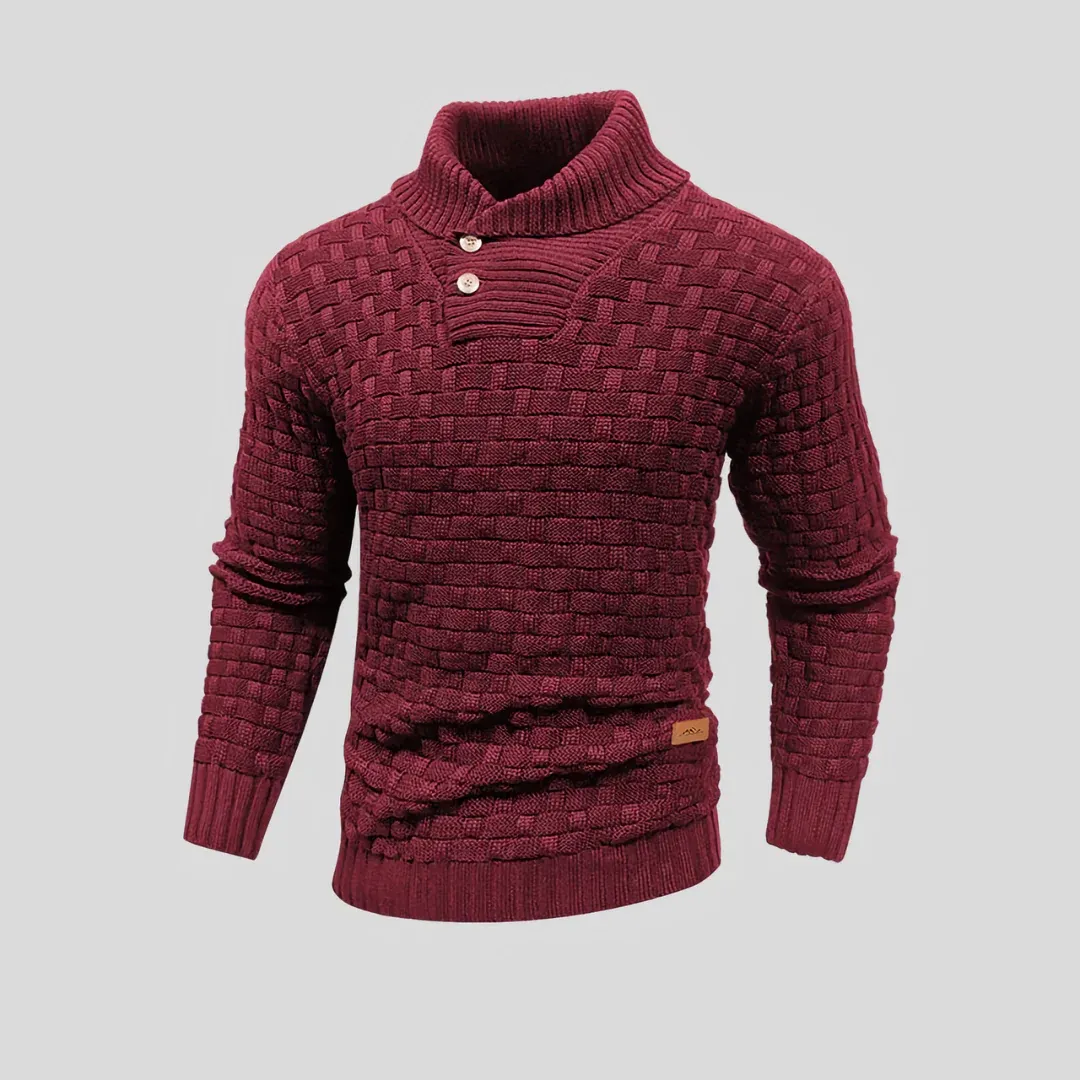 Men's Warm Turtle Neck Knitted Sweater | Fitted