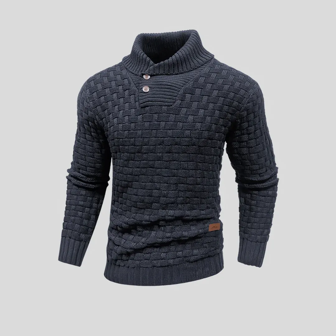 Men's Warm Turtle Neck Knitted Sweater | Fitted