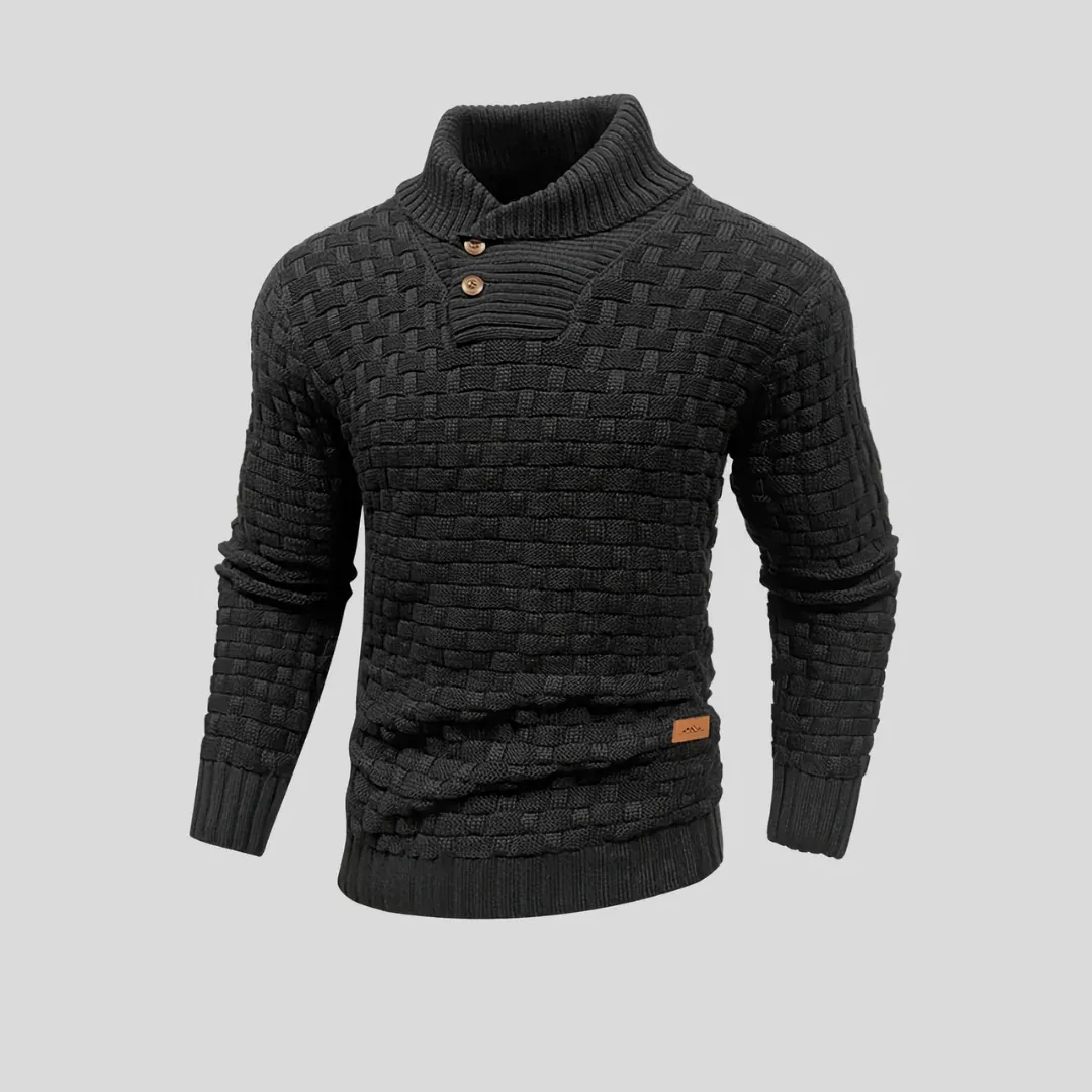 Men's Warm Turtle Neck Knitted Sweater | Fitted