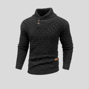 Men's Warm Turtle Neck Knitted Sweater | Fitted