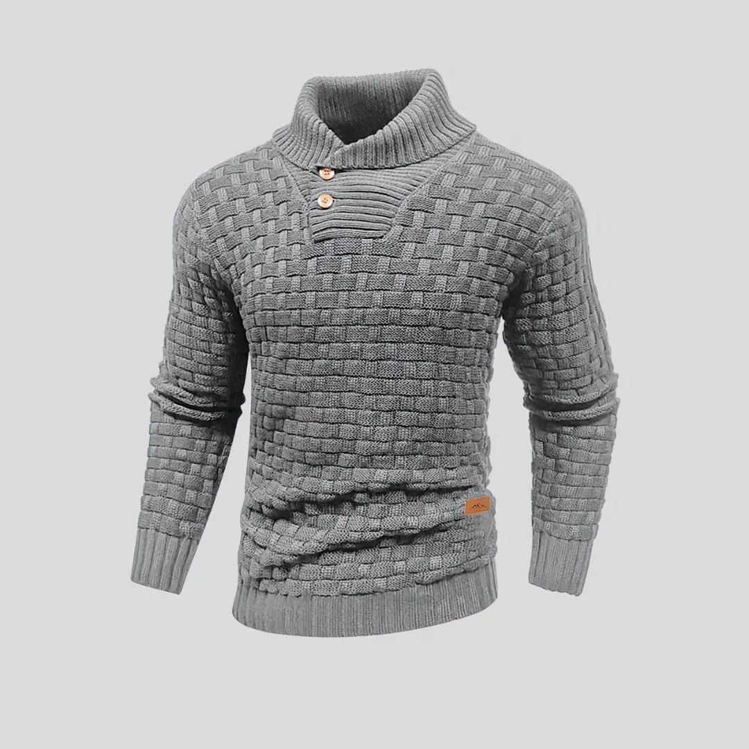 Men's Warm Turtle Neck Knitted Sweater | Fitted