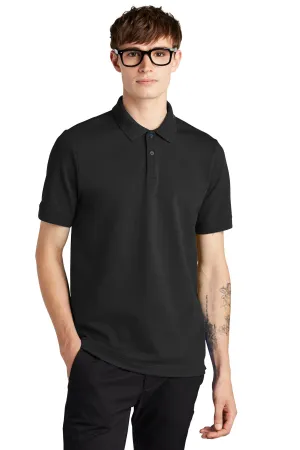 Mercer Mettle Stretch Heavyweight Pique Polo MM1000 Deep Black