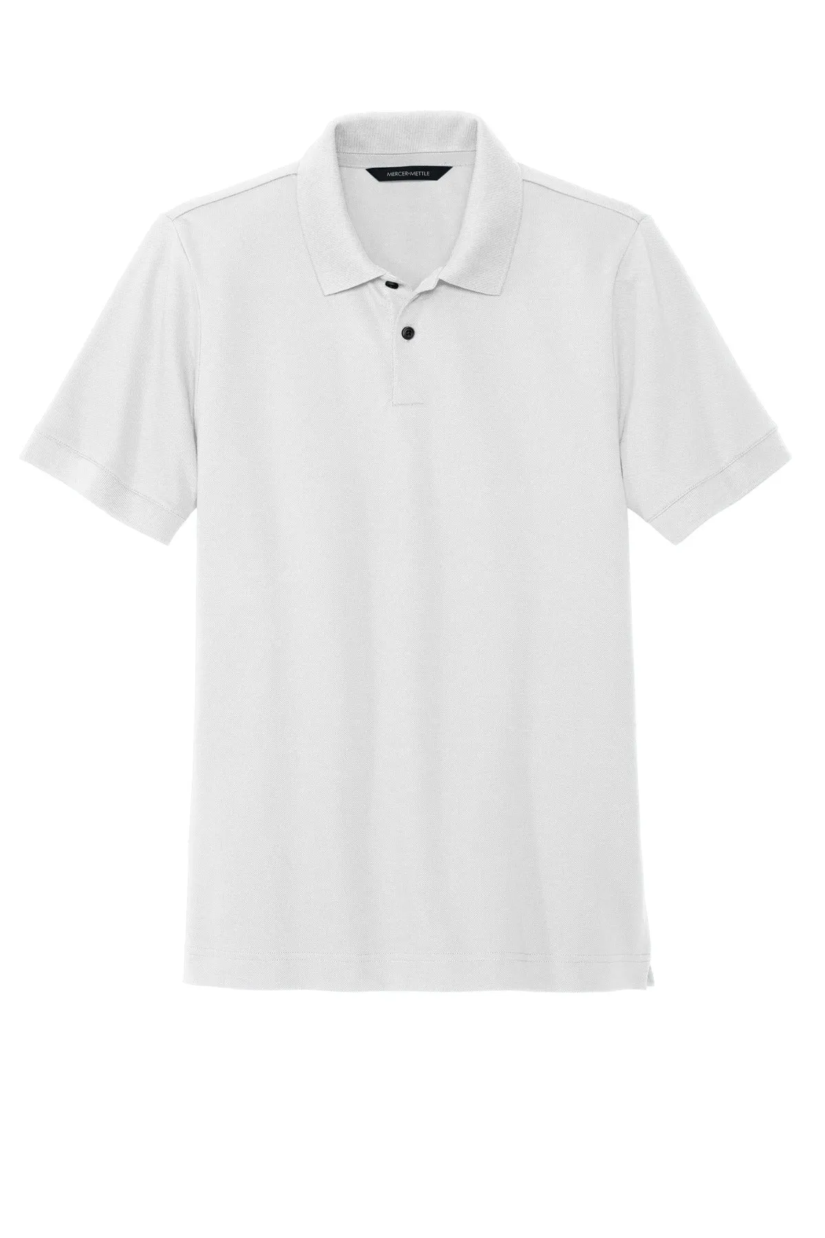 Mercer Mettle Stretch Heavyweight Pique Polo MM1000 White