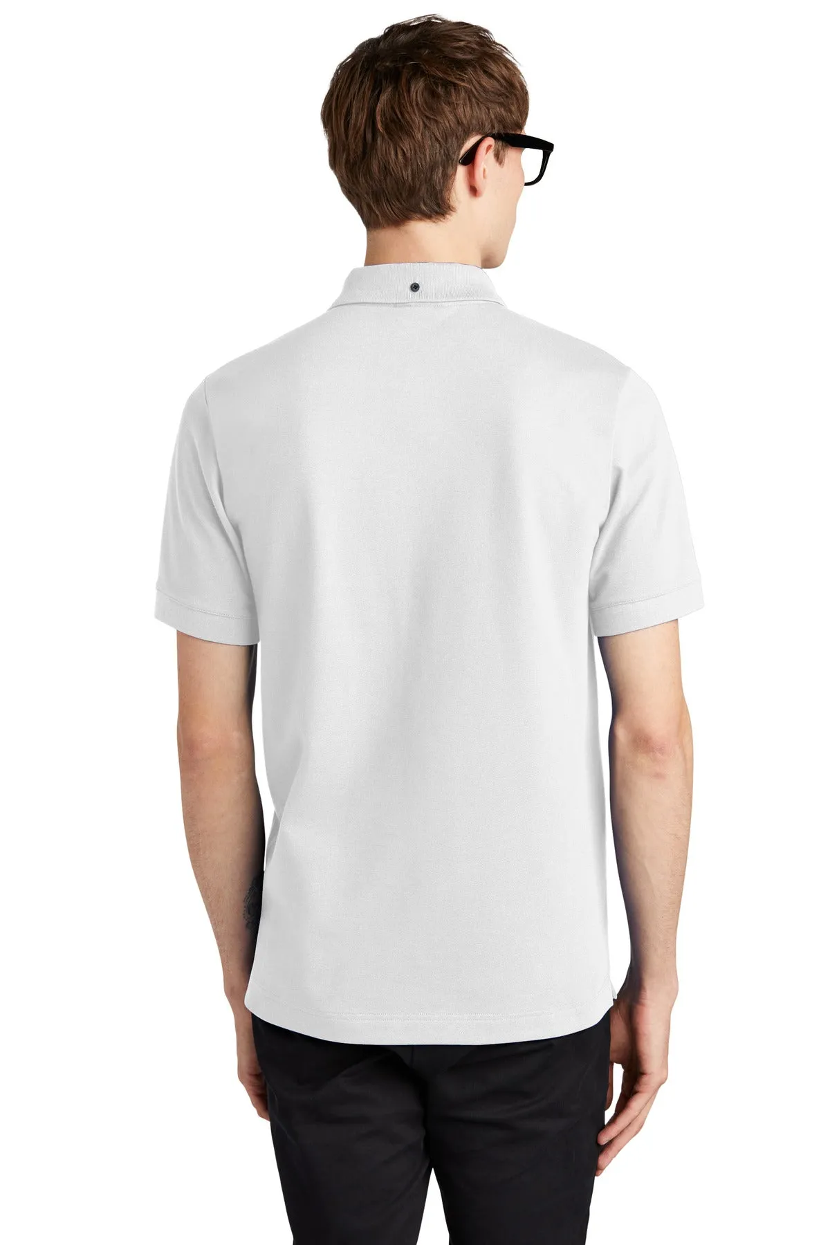 Mercer Mettle Stretch Heavyweight Pique Polo MM1000 White