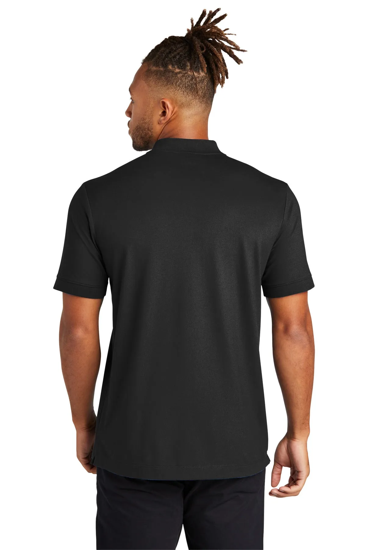 Mercer Mettle Stretch Pique Henley MM1008 Deep Black