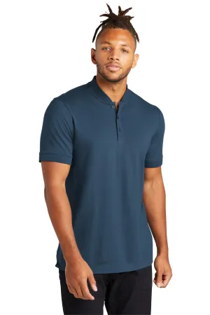 Mercer Mettle Stretch Pique Henley MM1008 Insignia Blue