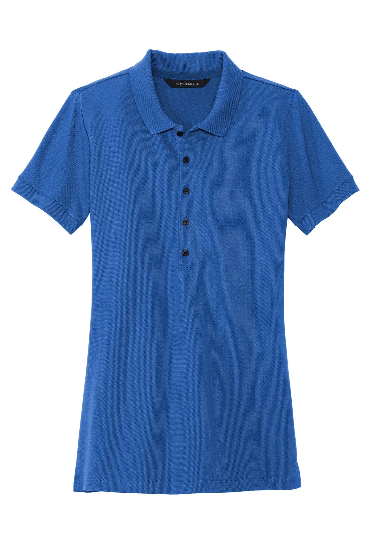 Mercer Mettle Women's Stretch Heavyweight Pique Polo MM1001 Blue Note