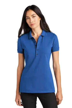 Mercer Mettle Women's Stretch Heavyweight Pique Polo MM1001 Blue Note