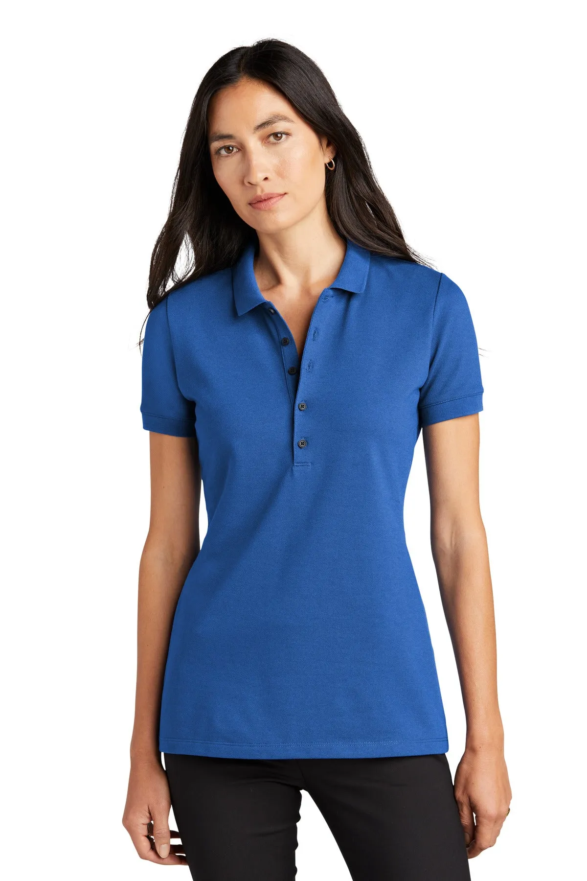 Mercer Mettle Women's Stretch Heavyweight Pique Polo MM1001 Blue Note