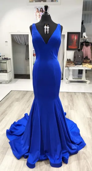 Mermaid Royal Blue Evening Dress