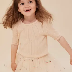 Minnie Pointelle Cotton T-Shirt