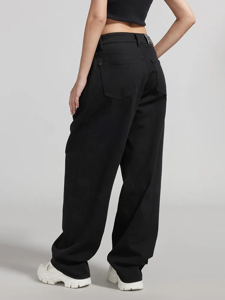 Miss Sixty x Keith Haring Capsule Collection Black Straight Relaxed Fit Jeans