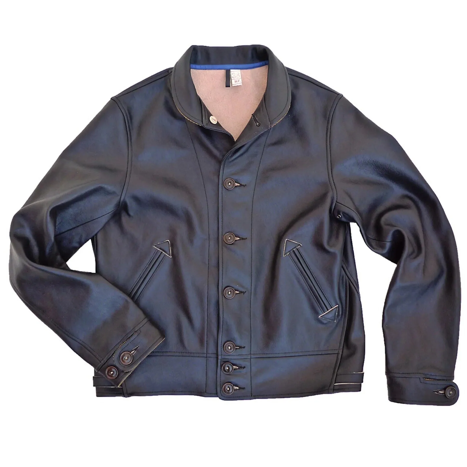 【MISTER FREEDOM】Campus Jacket Black Teacore Leather 哥薩克外套 美國植鞣黑色茶芯牛皮