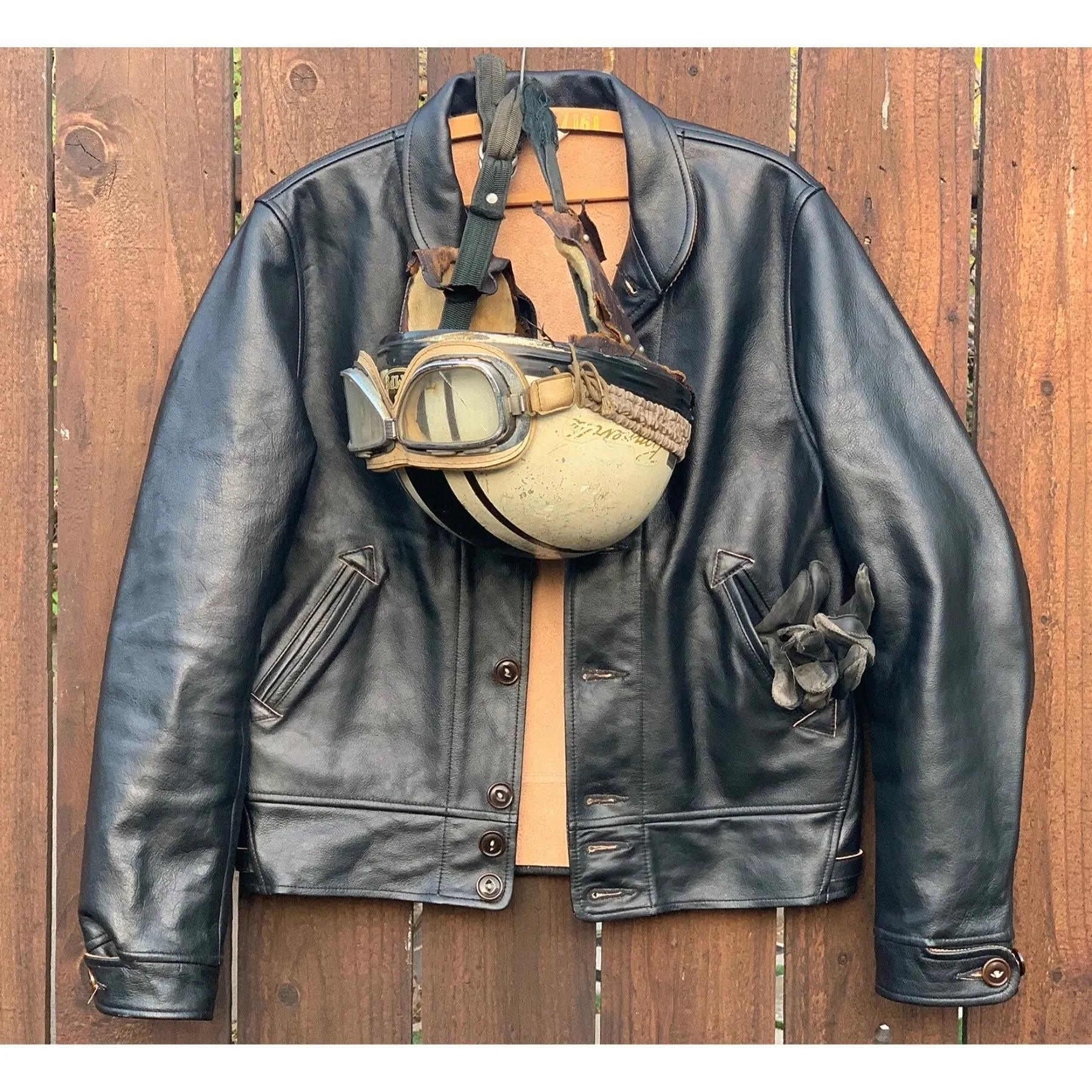 【MISTER FREEDOM】Campus Jacket Black Teacore Leather 哥薩克外套 美國植鞣黑色茶芯牛皮