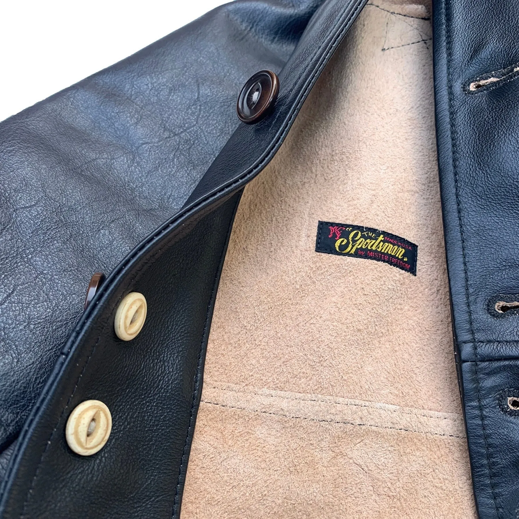 【MISTER FREEDOM】Campus Jacket Black Teacore Leather 哥薩克外套 美國植鞣黑色茶芯牛皮