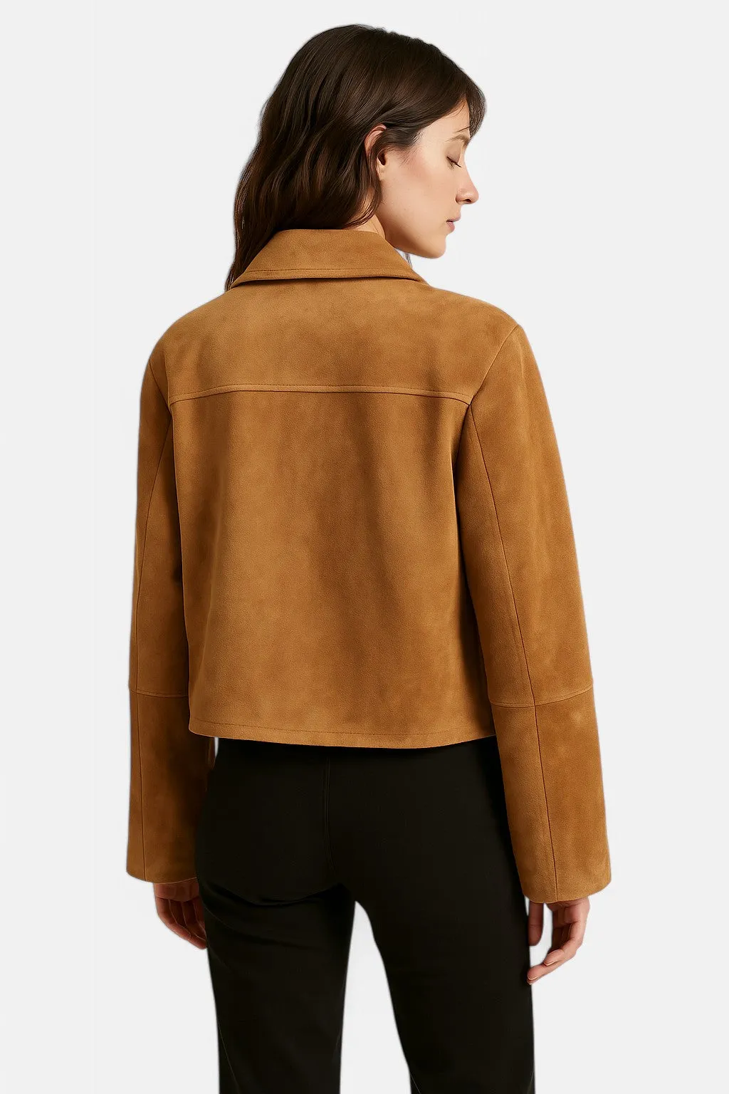 Monacogents | Suede Leather Short Jacket